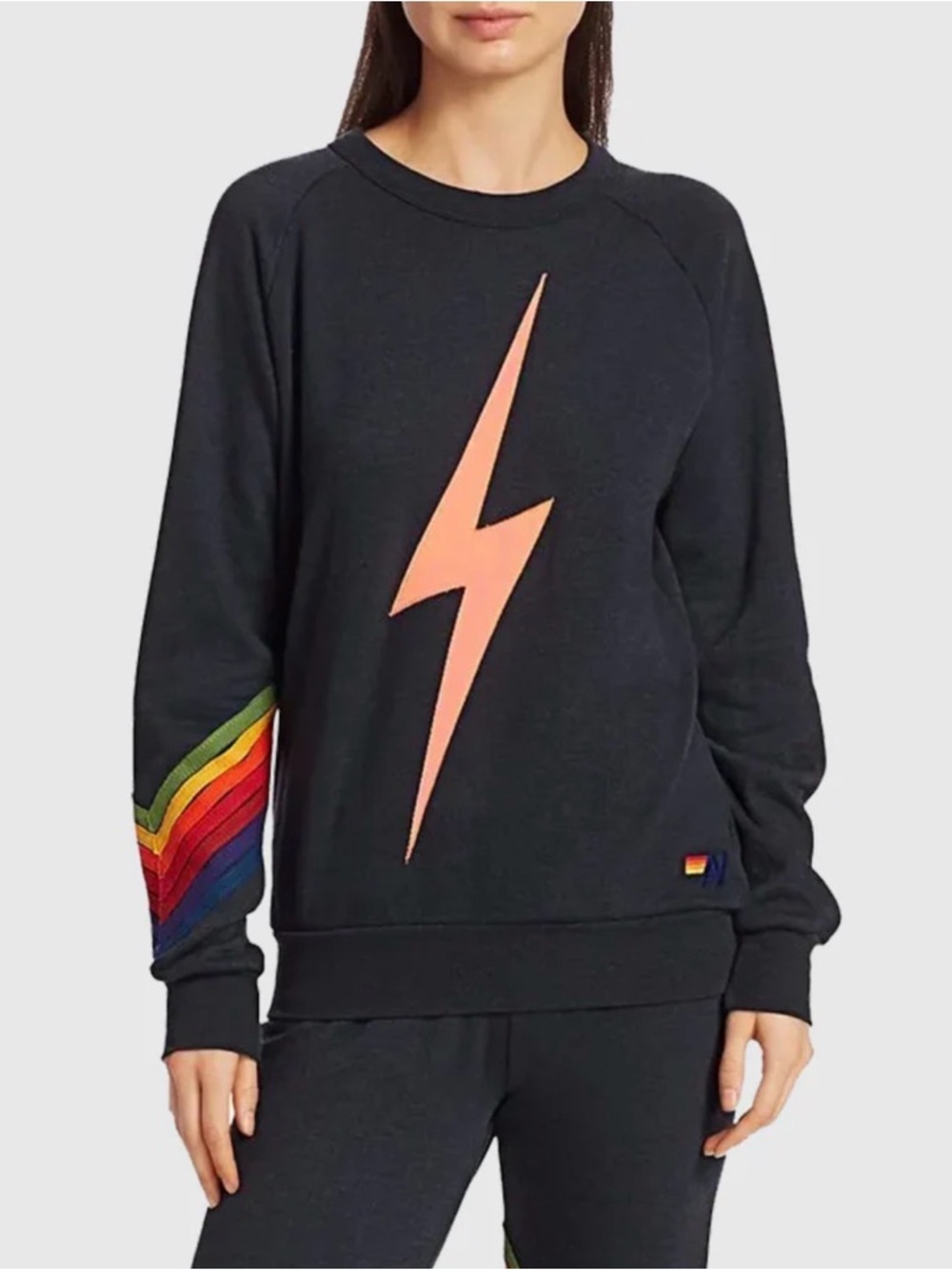 ‼️RARE‼️Aviator Nation Rainbow Stitched 7 Stripe Sweatshirt